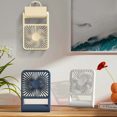 HX-123 USB Chargement mural bureau pliant mince et léger petit ventilateur (blanc) SH801A1507-012