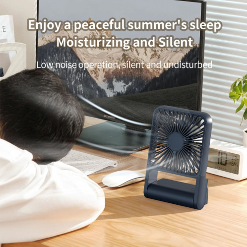 HX-123 USB chargeant le bureau mural pliant mince et léger petit ventilateur (bleu) SH801C1302-012