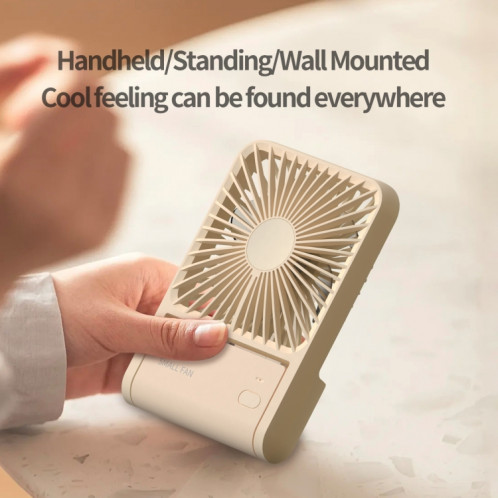 HX-123 USB Chargement mural bureau pliant mince et léger petit ventilateur (blanc) SH801A1507-012