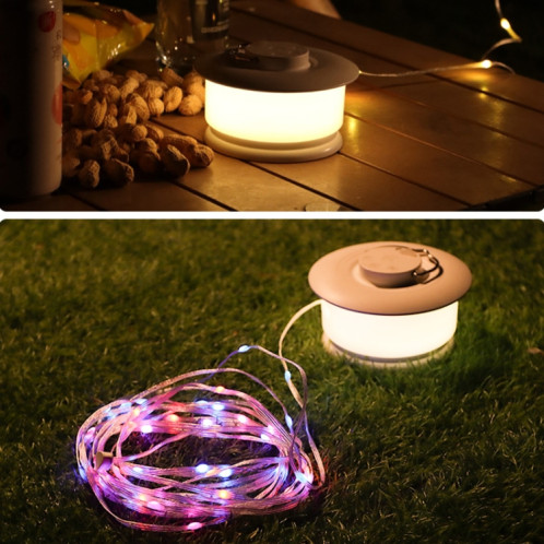 JSK-L20 lampe de Camping en plein air LED chaîne de lumière d'ambiance de tente (blanc) SH901A1574-09