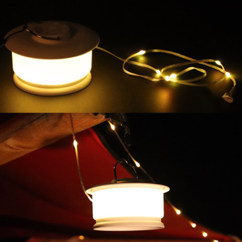 JSK-L20 lampe de Camping en plein air LED chaîne de lumière d'ambiance de tente (noir) SH901B1747-09