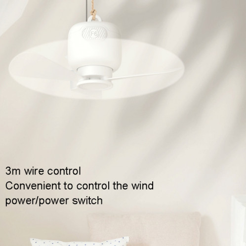 Version enfichable USB petit ventilateur de plafond Camping ventilateur suspendu Portable extérieur (blanc) SH701A123-08