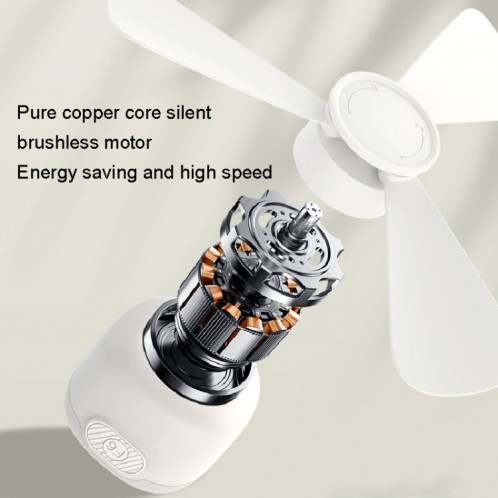 Version enfichable USB petit ventilateur de plafond Camping ventilateur suspendu Portable extérieur (blanc) SH701A123-08