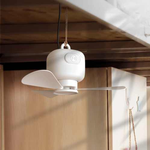 Version enfichable USB petit ventilateur de plafond Camping ventilateur suspendu Portable extérieur (blanc) SH701A123-08