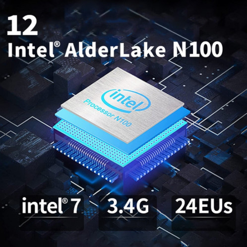 GK3Plus N100 16G + 2 To prise ue 12e Intel Alderlake double HDMI + VGA Triple affichage 4K HD Mini PC de poche SH30171606-014