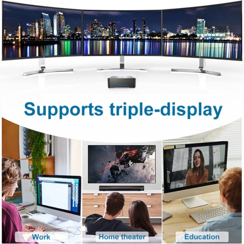 GK3Plus N100 16G + 2 To prise ue 12e Intel Alderlake double HDMI + VGA Triple affichage 4K HD Mini PC de poche SH30171606-014