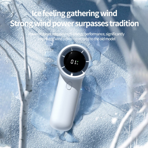 Turbine portative extérieure à affichage numérique, mini ventilateur haute vitesse à 100 vitesses, couleur: blanc SH58011146-011
