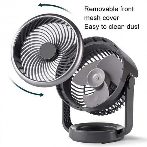 Ventilateur de circulation d'air, chargement USB, ventilateur silencieux de bureau (blanc) SH101A1866-09