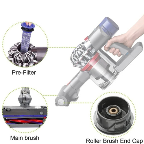 Pour Dyson V6 DC59 DC62 SV03 barre de rouleau de tête de brosse d'aspirateur, spécification: 225mm SH83021632-05