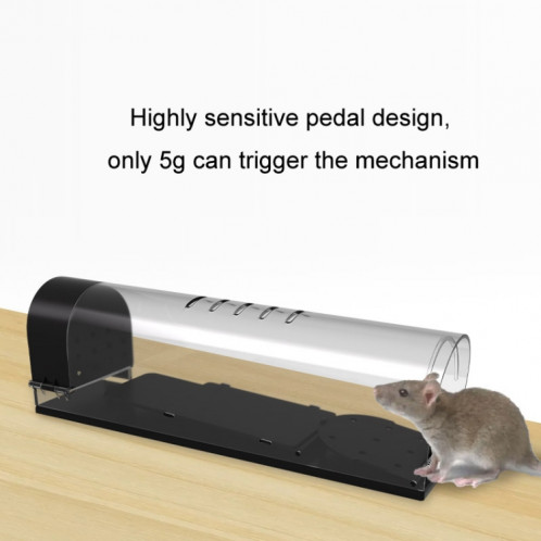 Piège à souris à pédale automatique très sensible en plastique transparent domestique (SJZ034) SH701A1647-07