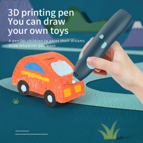 Ensemble de stylos d'impression Graffiti sans fil à basse température, chargement USB, stylo de peinture 3D pour enfants, bricolage (bleu) SH901A1205-010