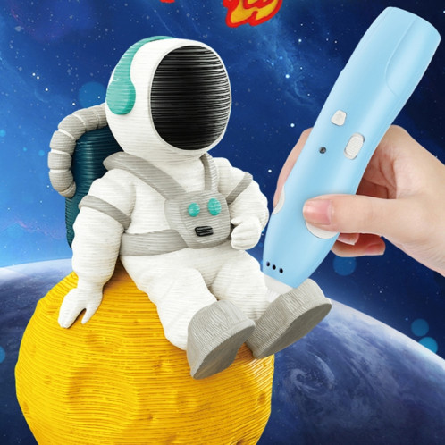 Ensemble de stylos d'impression Graffiti sans fil à basse température, chargement USB, stylo de peinture 3D pour enfants, bricolage (bleu) SH901A1205-010