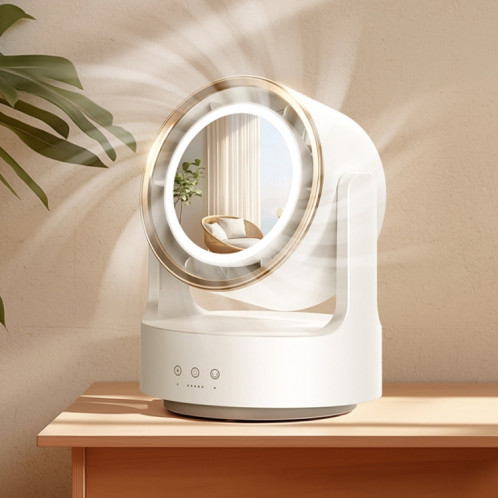 Ventilateur de bureau multifonctionnel 3 en 1 avec miroir cosmétique lumière LED oscillant rechargeable SH6802655-010