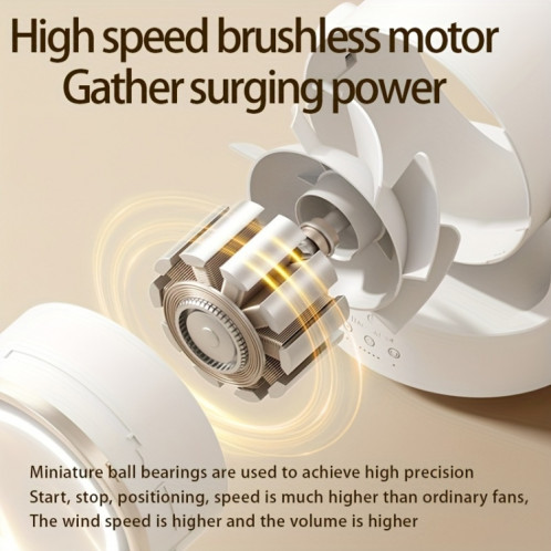 Ventilateur de bureau multifonctionnel 3 en 1 avec miroir cosmétique lumière LED oscillant rechargeable SH6802655-010