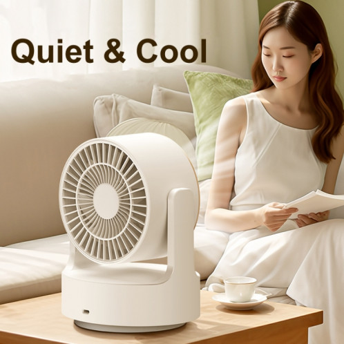 Ventilateur de bureau multifonctionnel 3 en 1 avec miroir cosmétique lumière LED oscillant rechargeable SH6802655-010