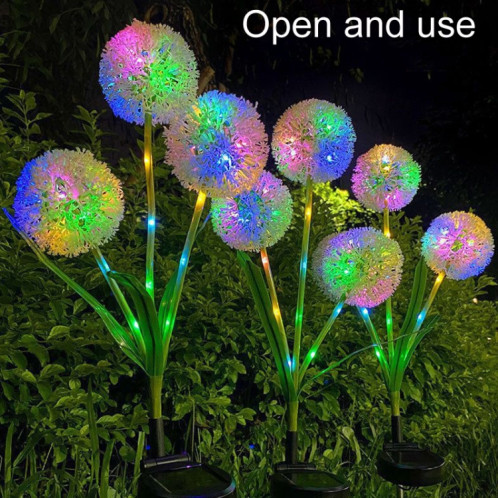 Pissenlit pelouse prise de terre décoration lumineuse lampes de jardin solaires extérieures à LED, modèle: 3 têtes SH13011414-07
