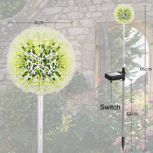Pissenlit pelouse prise de terre décoration lumineuse lampes de jardin solaires extérieures à LED, modèle: tête unique SH21011845-08
