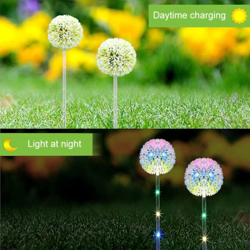 Pissenlit pelouse prise de terre décoration lumineuse lampes de jardin solaires extérieures à LED, modèle: tête unique SH21011845-08