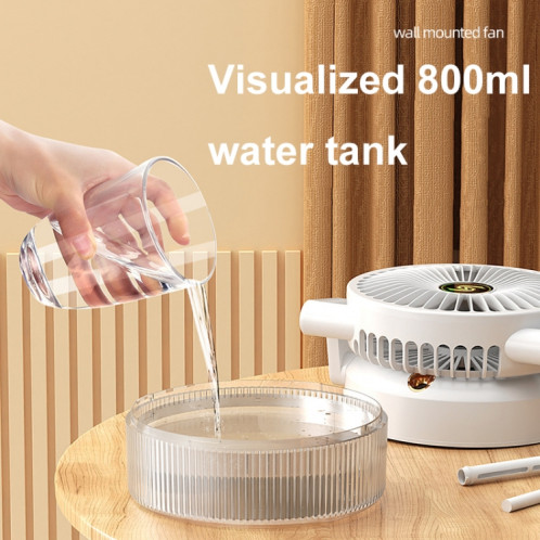 Ventilateur d'humidification par pulvérisation de bureau pliable à chargement USB avec veilleuse (vert) SH401B99-011
