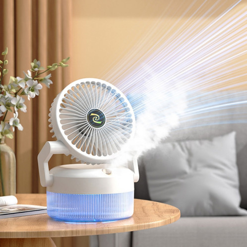 Ventilateur d'humidification par pulvérisation de bureau pliable à chargement USB avec veilleuse (vert) SH401B99-011