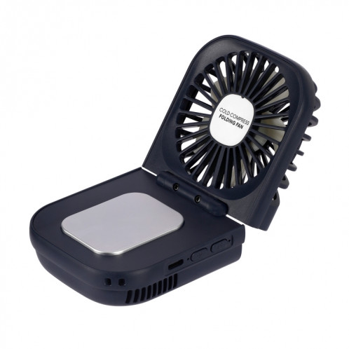 Mini ventilateur de refroidissement de bureau pliable, chargeur USB, portatif, pour l'extérieur, compresse froide (bleu marine) SH201B600-012