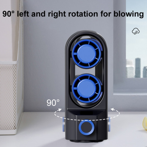 Ventilateur de tour à tête secouée de bureau à vitesse continue à 100 vitesses à affichage numérique intelligent (gris foncé) SH501B1358-09