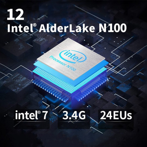 T9 Plus N100 DDR5 16G + 1 To prise américaine 12e Alder Lake double Gigabit LAN + 3 HDMI 4K HD Mini PC de poche SH0124433-013