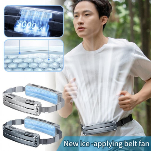 Ceinture de glace, ventilateur de refroidissement pour Sports de plein air, Mini ventilateur de taille Portable (ciel foncé) SH901A1080-012