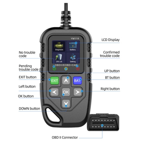 Détecteur de batterie de détection de code d'erreur de défaut de moteur de voiture SH81391593-011