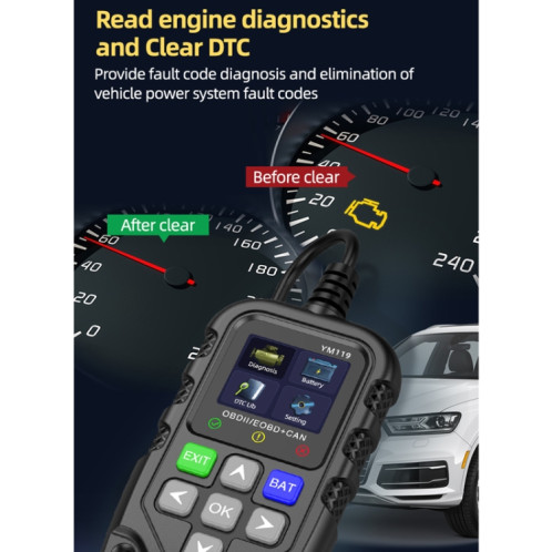 Détecteur de batterie de détection de code d'erreur de défaut de moteur de voiture SH81391593-011