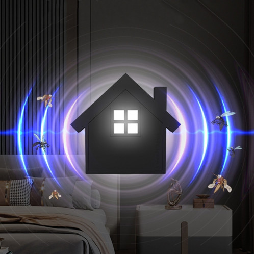 LJ-MWQ Prise USB Lampe Anti-Moustique Ultrasonique Veilleuse Anti-Moustique d'intérieur Domestique (Noir) SH001A396-010