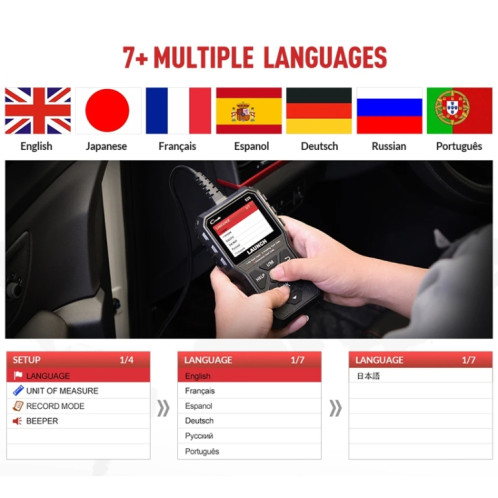 Launch Creader CR529 OBD2 Scanner de code de testeur de défaut de moteur de voiture (noir) SL201A1574-011