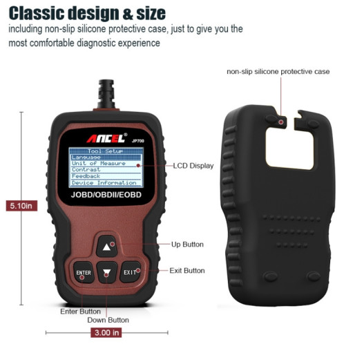 Scanner de Diagnostic de Code d'erreur de voiture Ancel JOBD + EOBD/OBD-II SA82631037-07