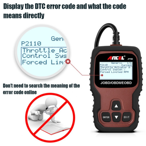 Scanner de Diagnostic de Code d'erreur de voiture Ancel JOBD + EOBD/OBD-II SA82631037-07