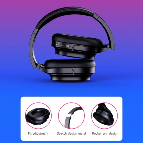 Casque Bluetooth en bois de bambou avec carte son intégrée, prise en charge carte TF/FM/AUX (blanc) SH301B956-015