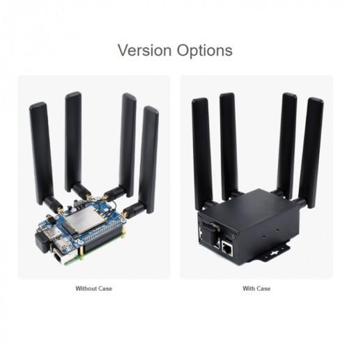 Waveshare SIM8262E-M2 5G HAT pour Raspberry Pi, quatre antennes 5G NSA, compatible 5G/4G/3G (23254) SW301A1885-015