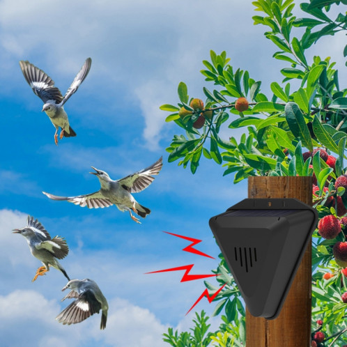 Répulsif solaire pour oiseaux N911Q, répulsif pour animaux de vergers et d'étangs à poissons (noir) SH301A984-08