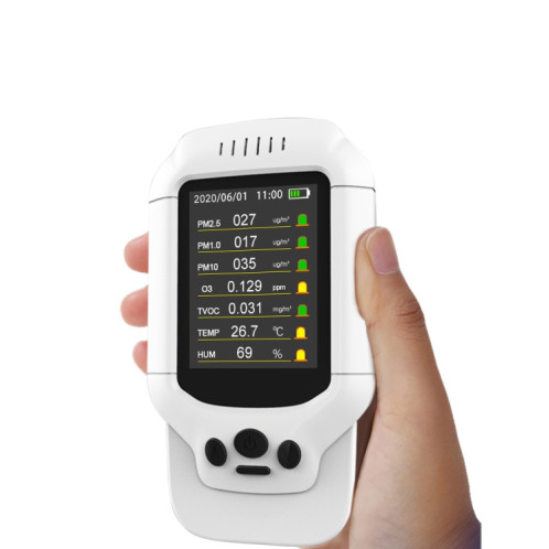Détecteur de qualité de l'air 8 en 1 PM2.5/PM1.0/PM10/HCHO/TVOC/O3/moniteur de température/humidité SH83171573-07