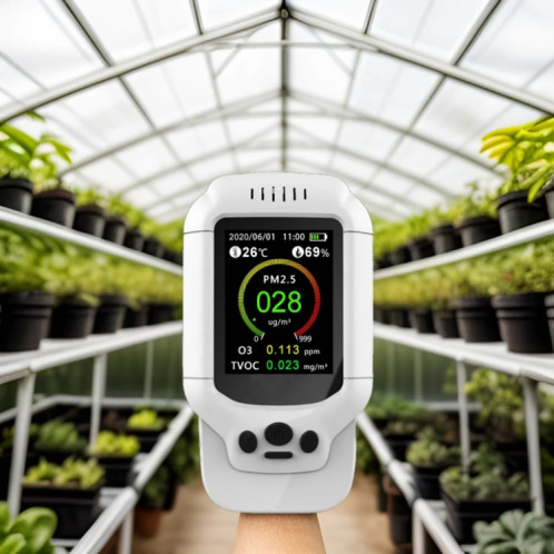 Détecteur de qualité de l'air 8 en 1 PM2.5/PM1.0/PM10/HCHO/TVOC/O3/moniteur de température/humidité SH83171573-07