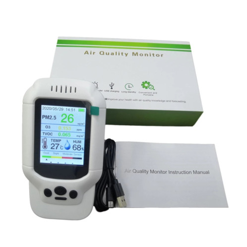 Détecteur de qualité de l'air 8 en 1 PM2.5/PM1.0/PM10/HCHO/TVOC/O3/moniteur de température/humidité SH83171573-07