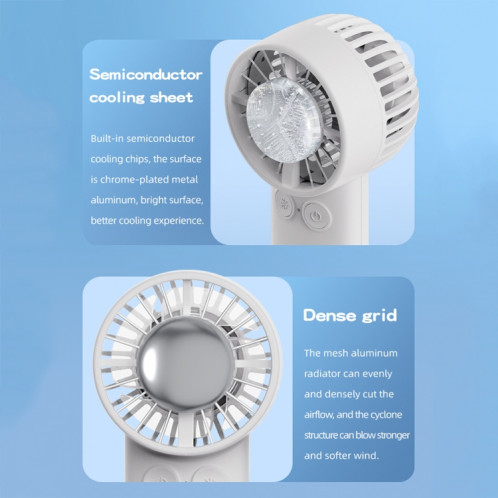 Ventilateur de climatisation portatif extérieur, veilleuse d'astronaute, ventilateur de refroidissement à semi-conducteur (bleu clair) SH301B30-014