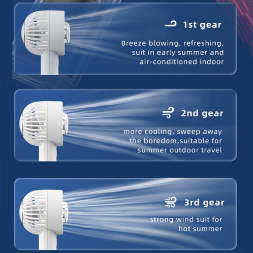 Ventilateur de climatisation portatif extérieur, veilleuse d'astronaute, ventilateur de refroidissement à semi-conducteur (blanc) SH301C1033-014