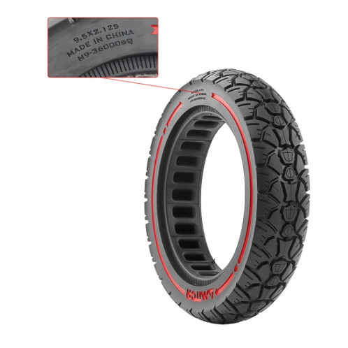Pneu tout-terrain universel AIMITE 9,5 x 2,125/36 Card 9,5 pouces pour scooter électrique 230 x 50 (ligne jaune) SA301B1646-04