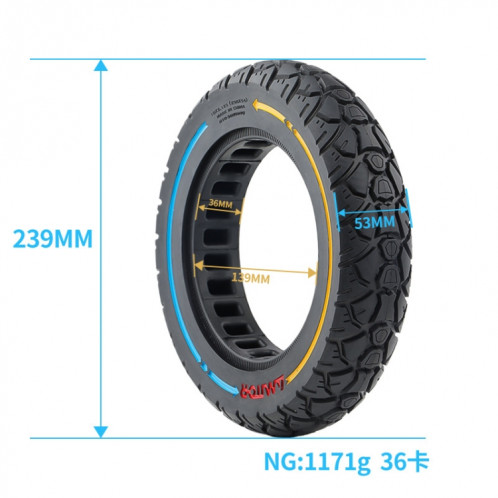 AIMITE 10 x 2,125 36 cartes 250 x 54 10 pouces pneu solide modifié pour scooter (coloré) SA801A140-06