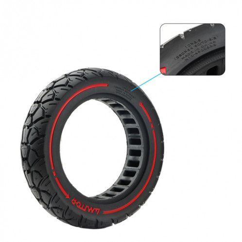 AIMITE 10 pouces 45mm fente Scooter universel anti-explosion antidérapant Absorption des chocs pneu tout-terrain (ligne rouge) SA501A41-05