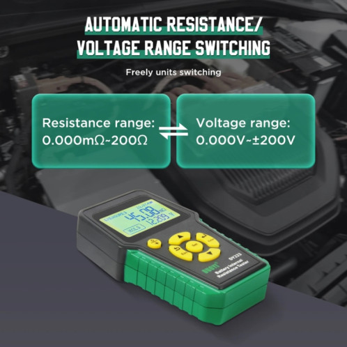 Instrument de test de tension et de diagnostic de défaut de véhicule électrique DUOYI DY223 (pince de test + stylo de jauge + base de pince) SD601A1461-012