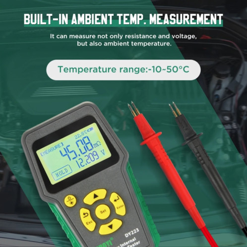 Instrument de test de tension et de diagnostic de défaut de véhicule électrique DUOYI DY223 (pince de test + stylo de jauge + base de pince) SD601A1461-012