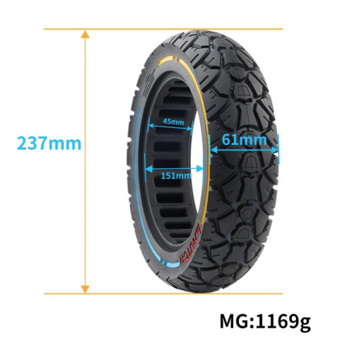 Pneu solide universel pour scooter électrique AIMITE 10 x 2,5 45 Card 250 x 64 60/70-6,5 (coloré) SA001A184-05
