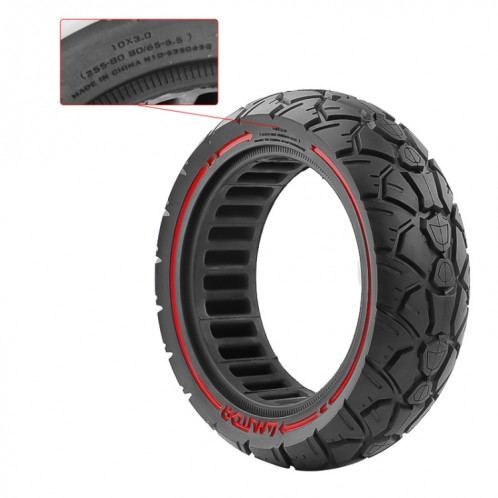 Pneu tout-terrain universel pour scooter électrique AIMITE 10 x 3 53,5 Card 255 x 80 et 80/65-6,5 (rouge) SA301A714-06