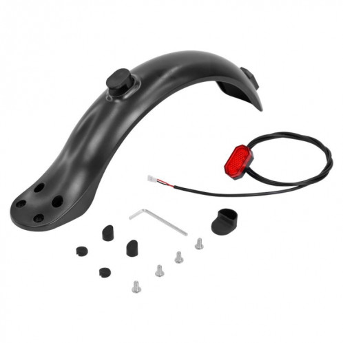 Pour accessoires de scooter Xiaomi M365 / 1S / PRO Garde-boue arrière en plastique Garde-boue arrière à 4 trous Garde-boue de 8,5 pouces, Spécification: Garde-boue + ensemble de feux arrière SH2302156-04